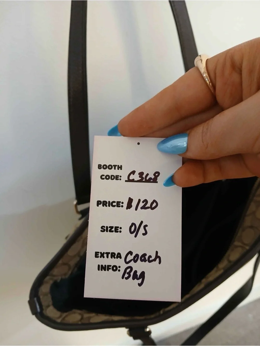 Coach Signature Canvas Tote in Brown and Dark Brown